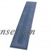 Herringbone Extra Long Carpet Rug Runner, 22" X 90", Blue   